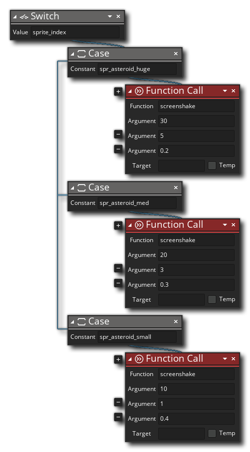 Image: https://tech-blog-assets.yoyogames.com/Screenshake/Screenshake_DnD_DestroyEvent.png Call The Screenshake Function