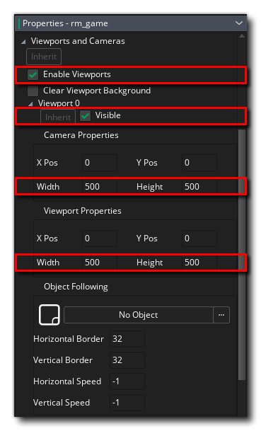 Image: https://tech-blog-assets.yoyogames.com/Screenshake/Screenshake_ViewSettings.png View Camera 0 Settings